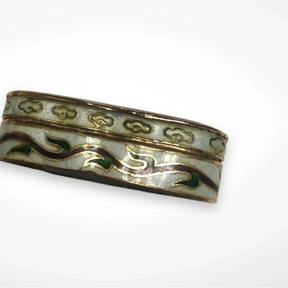 Butterfly Trinket Box Cloisonne Vintage 1970s